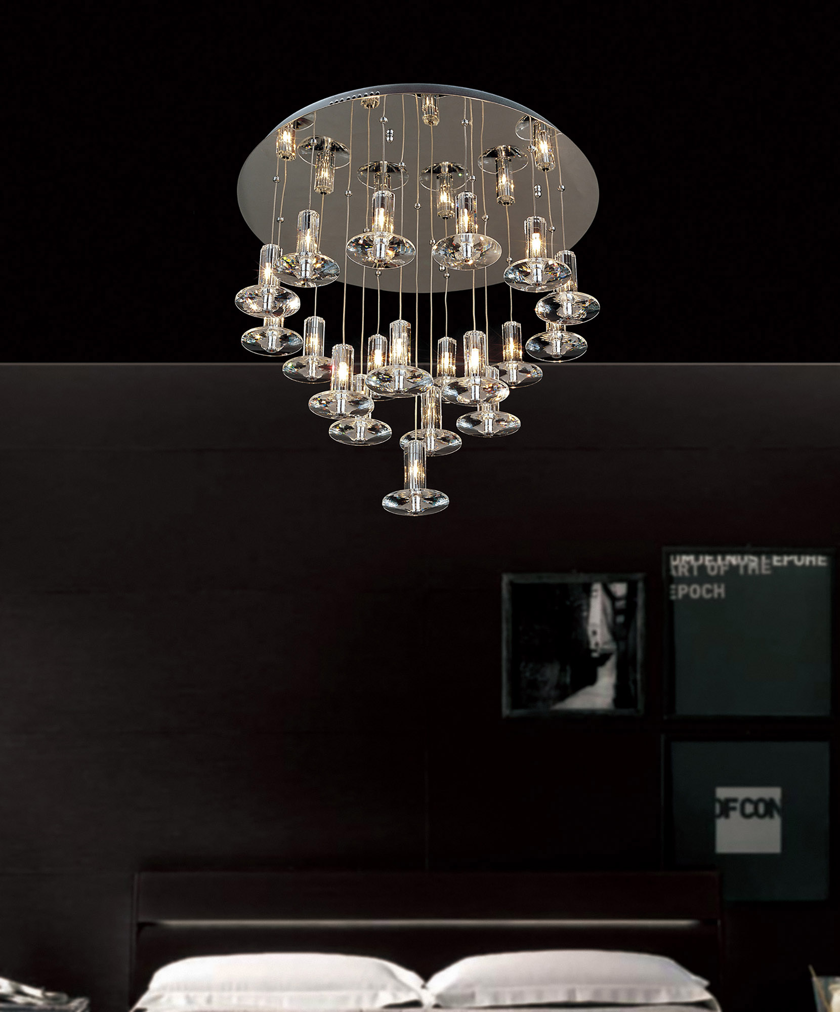 Troy Crystal Ceiling Lights Diyas Multiple Crystal Pendants Troy Crystal Ceiling Lights Diyas Multiple Crystal Pendants